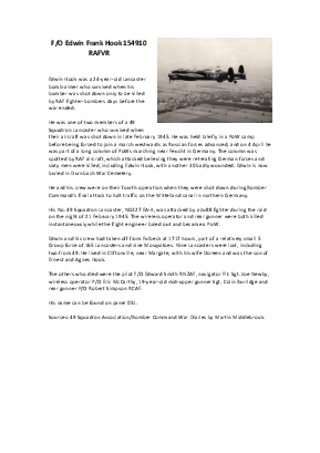 A preview of a PDF biography for Hook, Edwin Frank